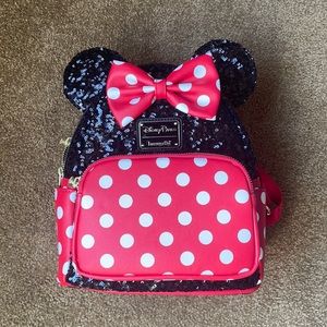 Sequin Minnie Loungefly backpack
